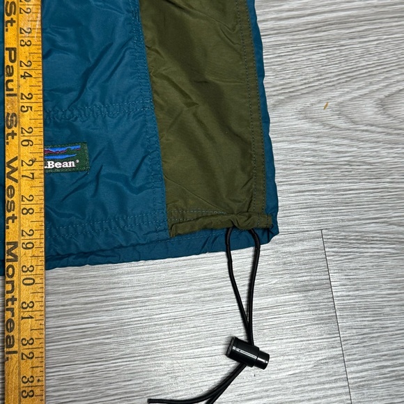 LL Bean Windbreaker Jacket Mens Pullover Aztec Hooded Anorak Vintage 90s Sz XL - Picture 7 of 12